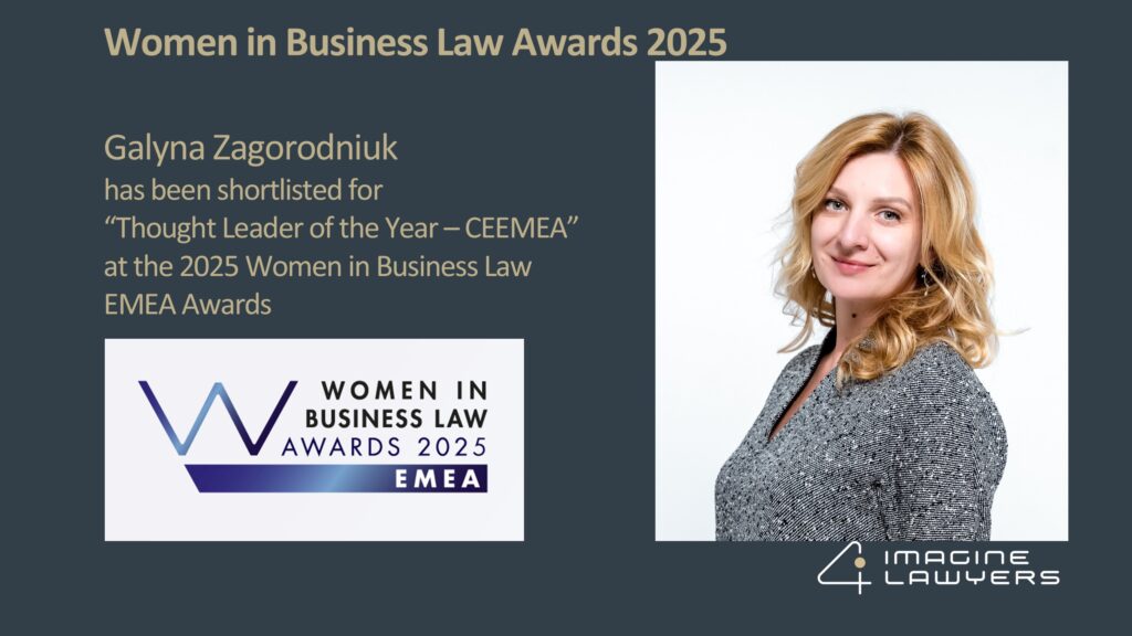 Galyna Zagorodniuk Shortlisted for “Thought Leader of the Year – CEEMEA” at the 2025 Women in Business Law EMEA Awards
